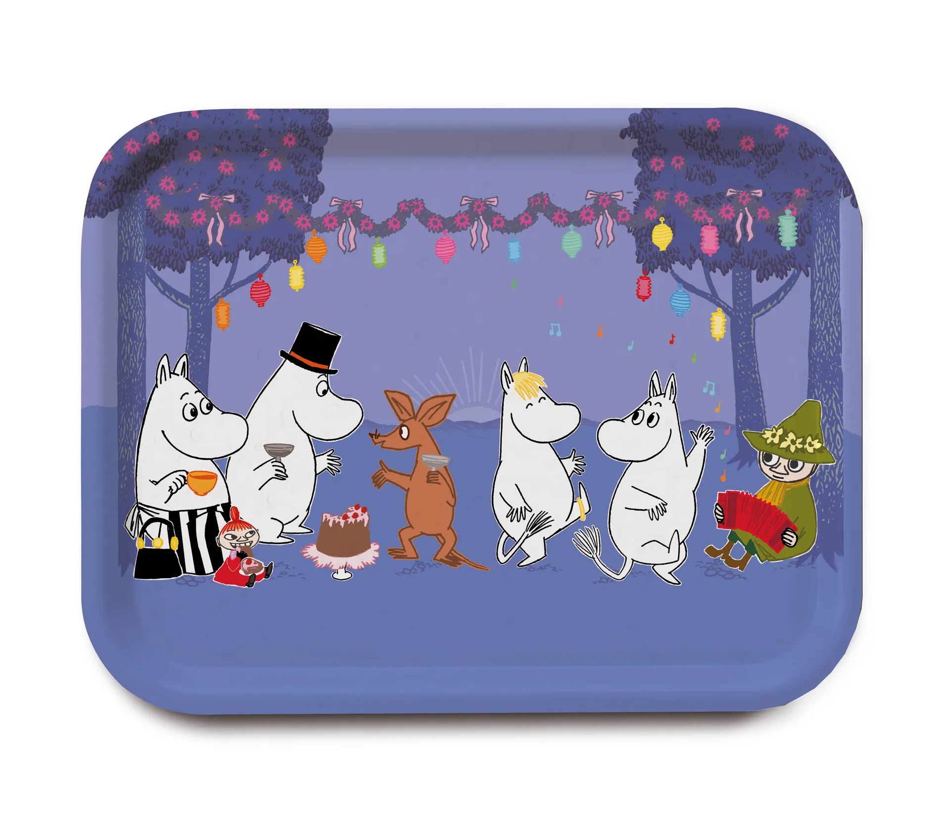 Vassoio Moomin Dancing tray, Blu Opto Design