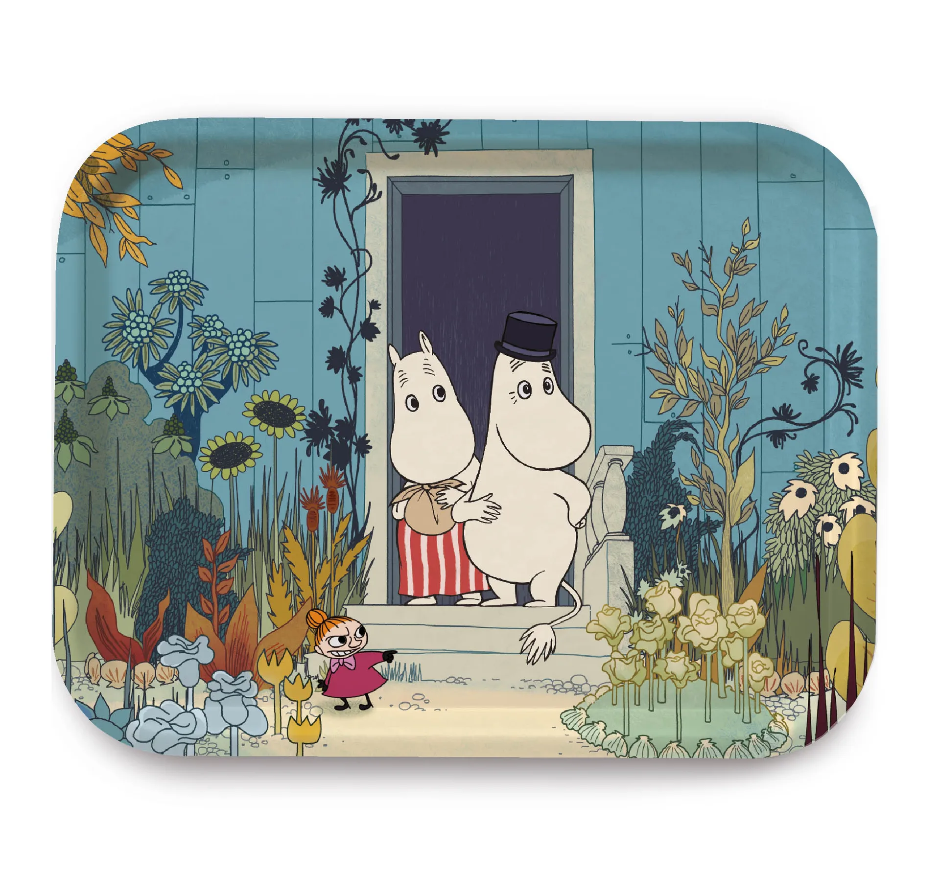 Vassoio Moomin Riviera Doorstep, Blu-multicolore Opto Design