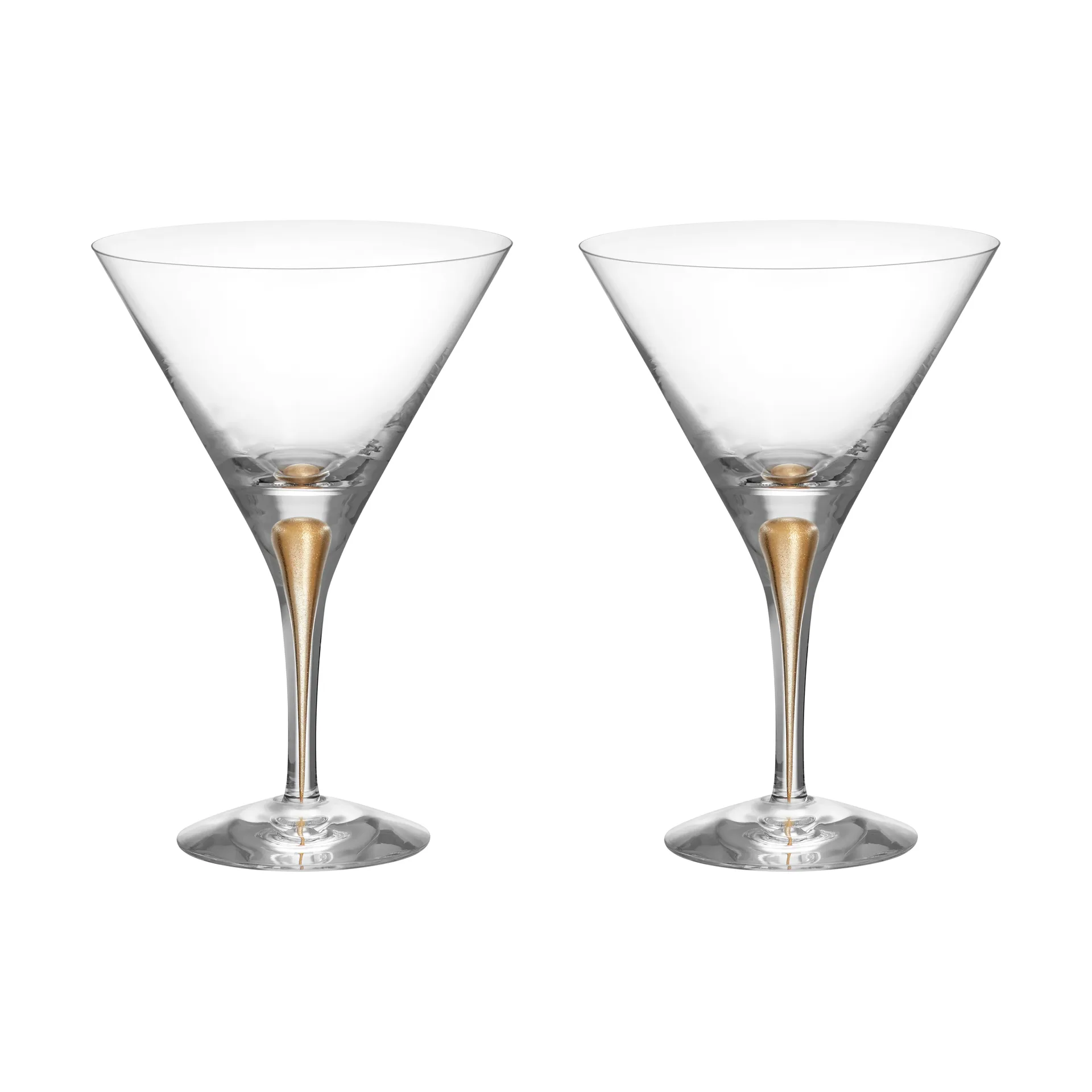 Bicchiere da martini Intermezzo da 25 cl, confezione da 2, Oro Orrefors