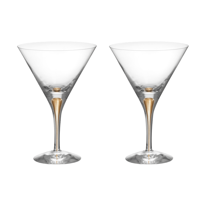 Bicchiere da martini Intermezzo da 25 cl, confezione da 2 - Oro - Orrefors