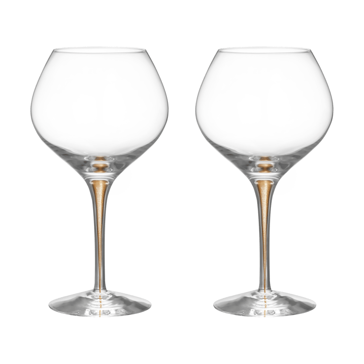 Bicchiere da vino Intermezzo Bouquet da 70 cl, confezione da 2 - Oro - Orrefors