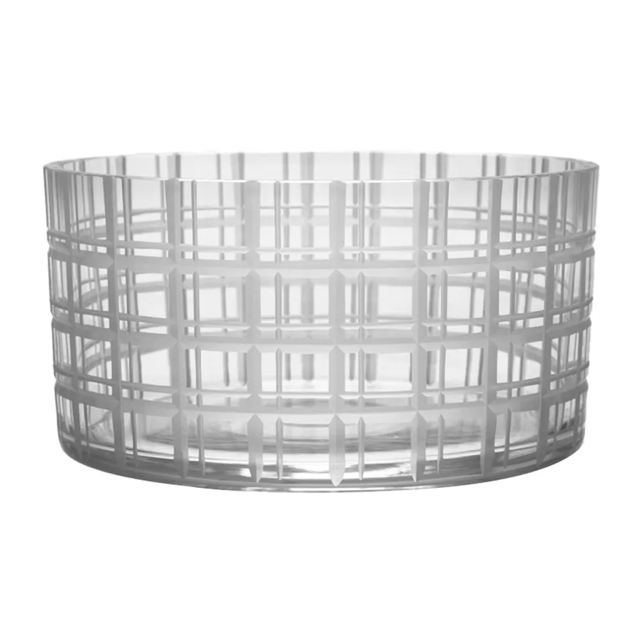 Ciotola Cut in Number 160 mm, Motivo a quadri Orrefors