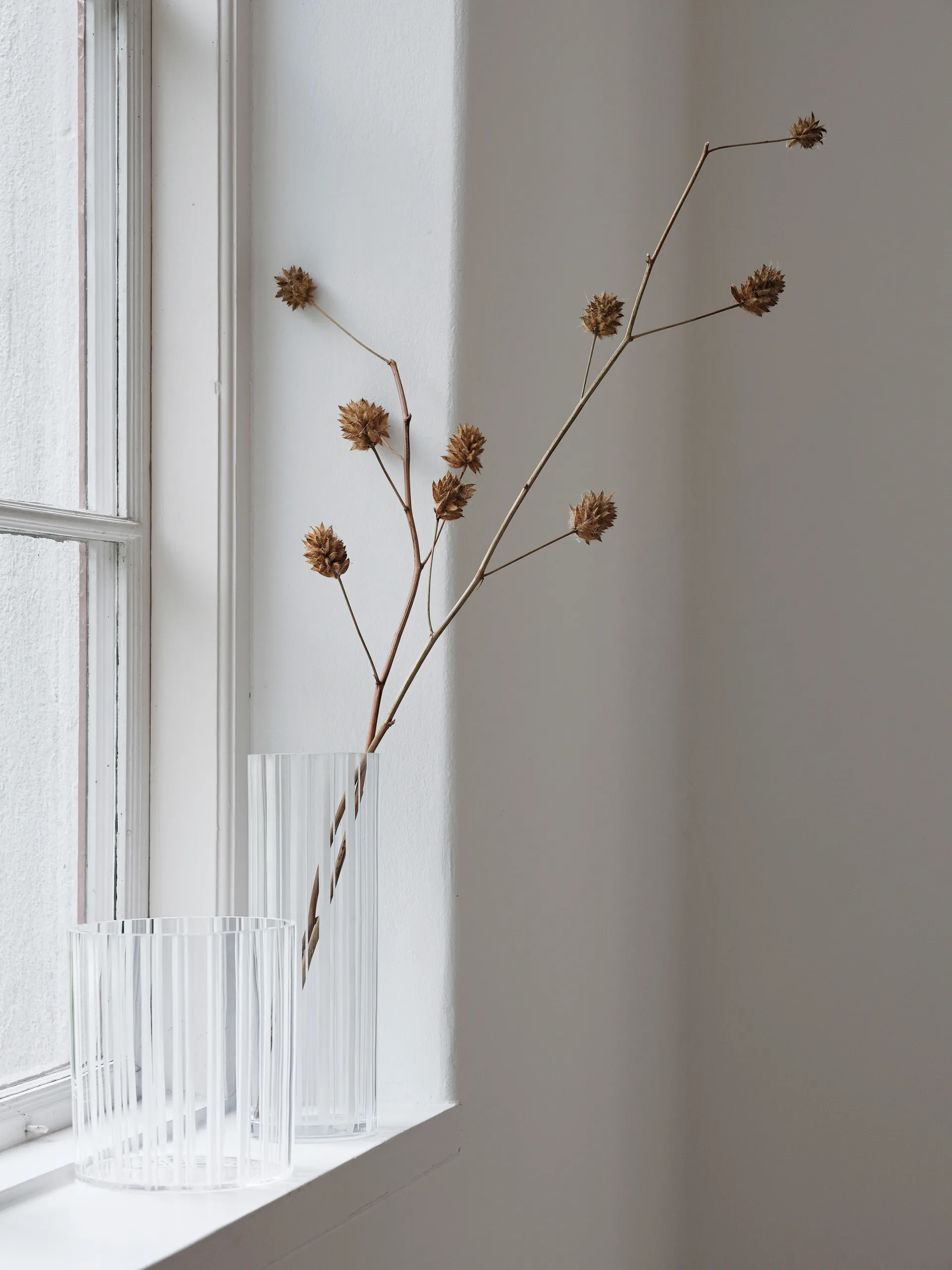 Vaso Cut in number 20 cm, A righe Orrefors