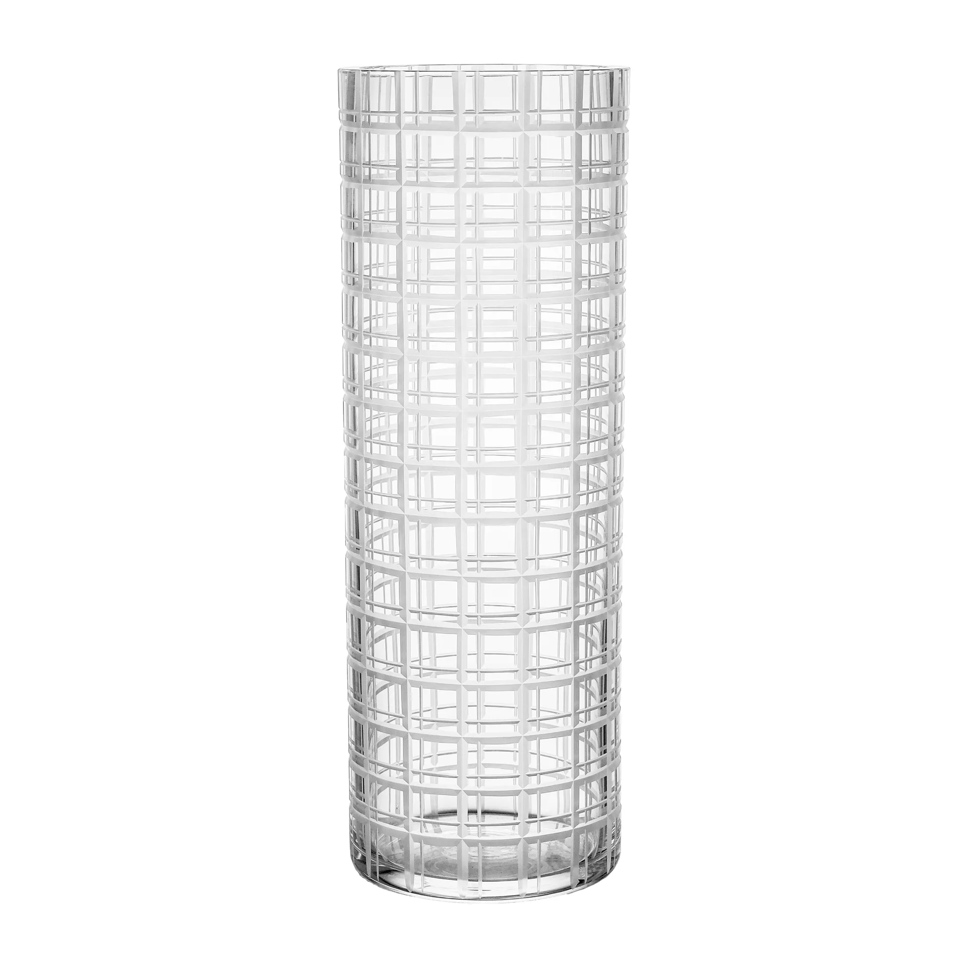 Vaso Cut in number 33 cm, Scacchiera Orrefors