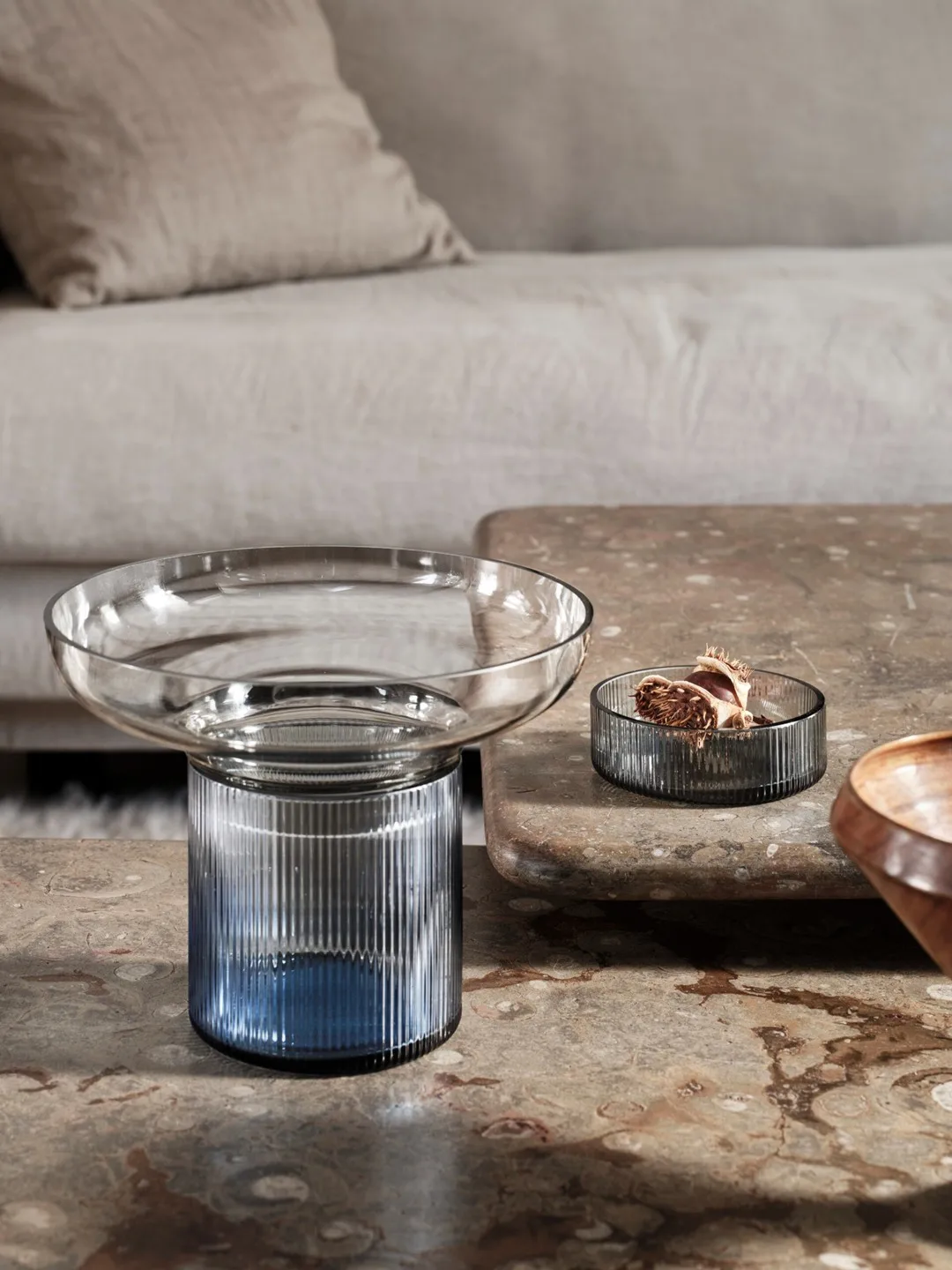 Vaso Ensemble 150 mm, Blu-grigio Orrefors