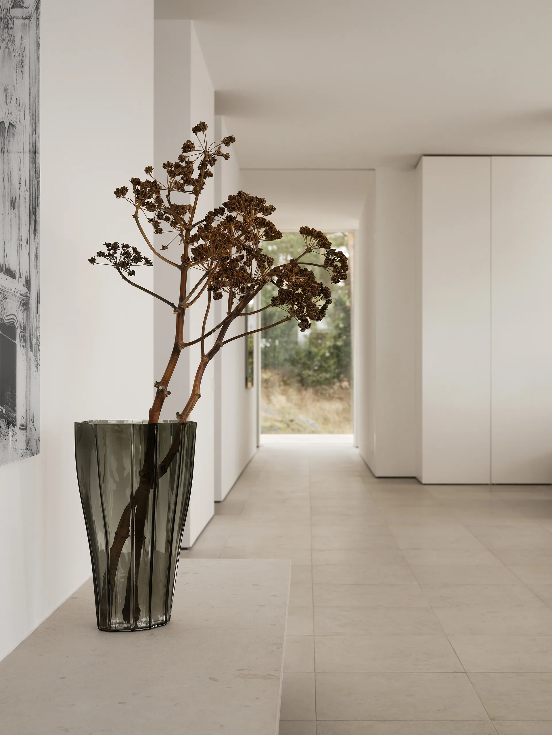 Vaso Reed 50 cm, Verde muschio Orrefors