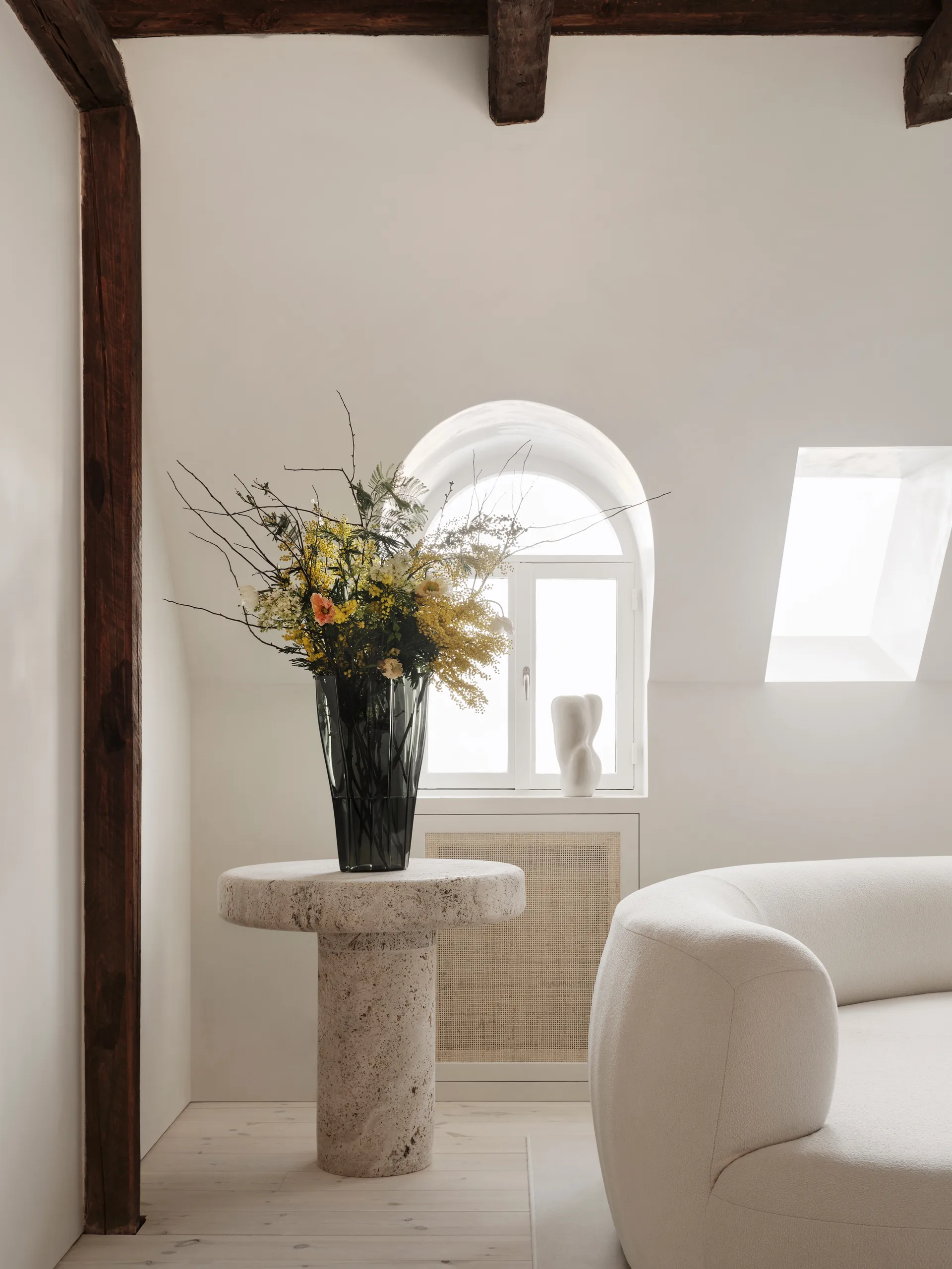 Vaso Reed 50 cm, Verde muschio Orrefors