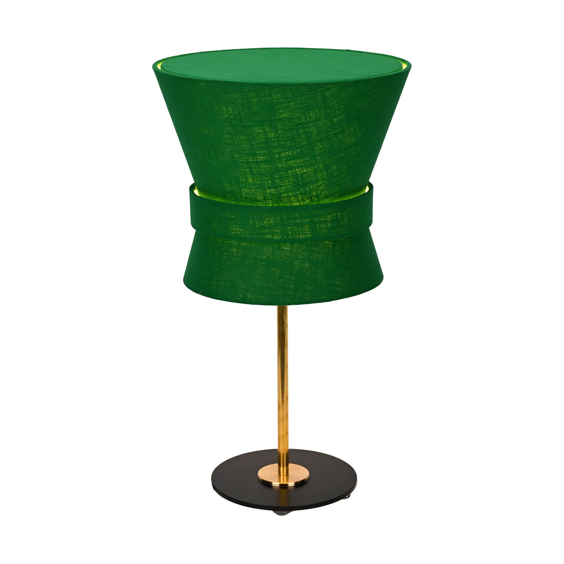 Bow lampada da tavolo, Ottone grezzo-emerald green, piccolo 50 cm Örsjö Belysning