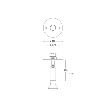 Lampada da parete Star 1 connessione diretta - Ottone grezzo - Örsjö Belysning