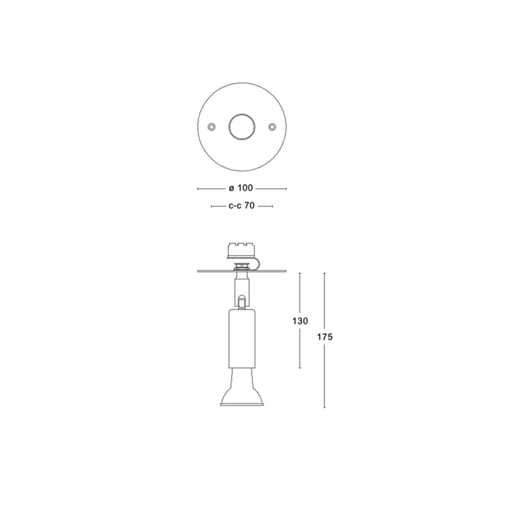 Lampada da parete Star 1 connessione diretta, Ottone grezzo Örsjö Belysning