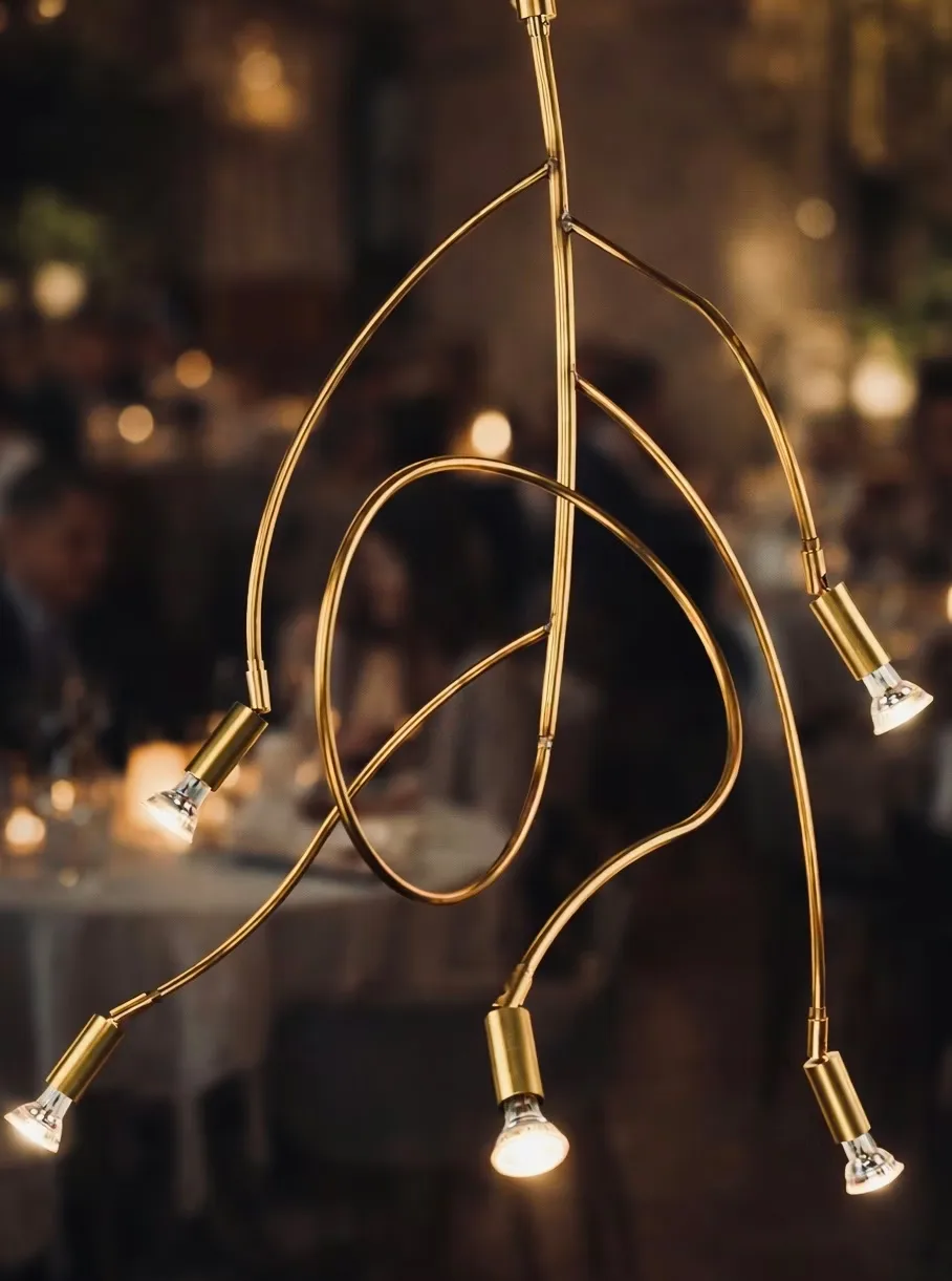 Lampada da soffitto Ranka 5, Ottone grezzo Örsjö Belysning