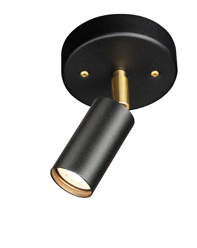 Lampada da soffitto/parete con scatola di giunzione Starlight 1, Nero verniciatura strutturata RAL 9005 Örsjö Belysning