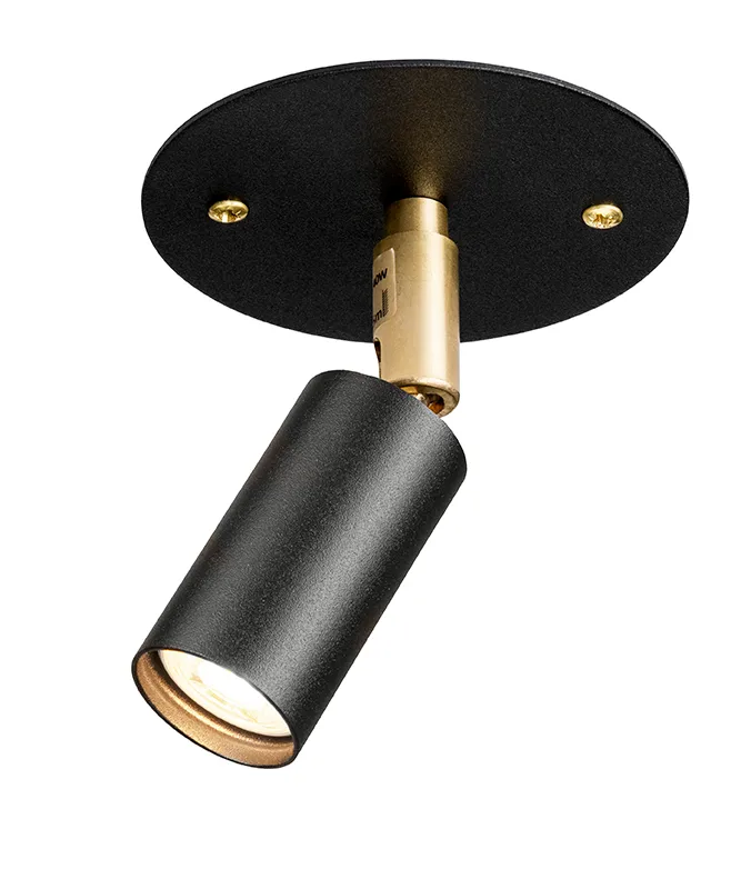 Lampada da soffitto/parete piatto montaggio fisso Starlight 1 - Nero verniciatura strutturata RAL 9005 - Örsjö Belysning