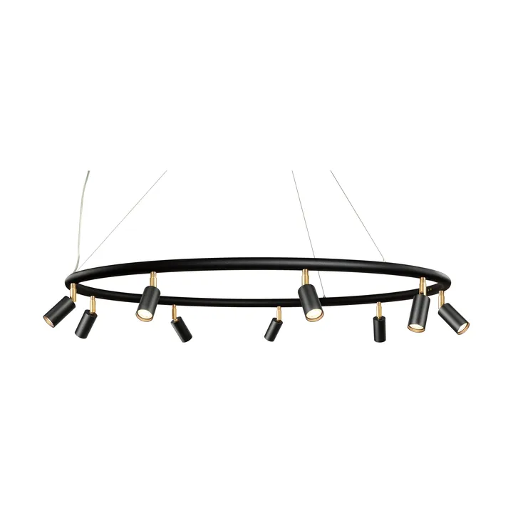 Lampada rotonda da parete e soffitto Ø100 cm Starlight - Nero verniciatura strutturata RAL 9005 - Örsjö Belysning