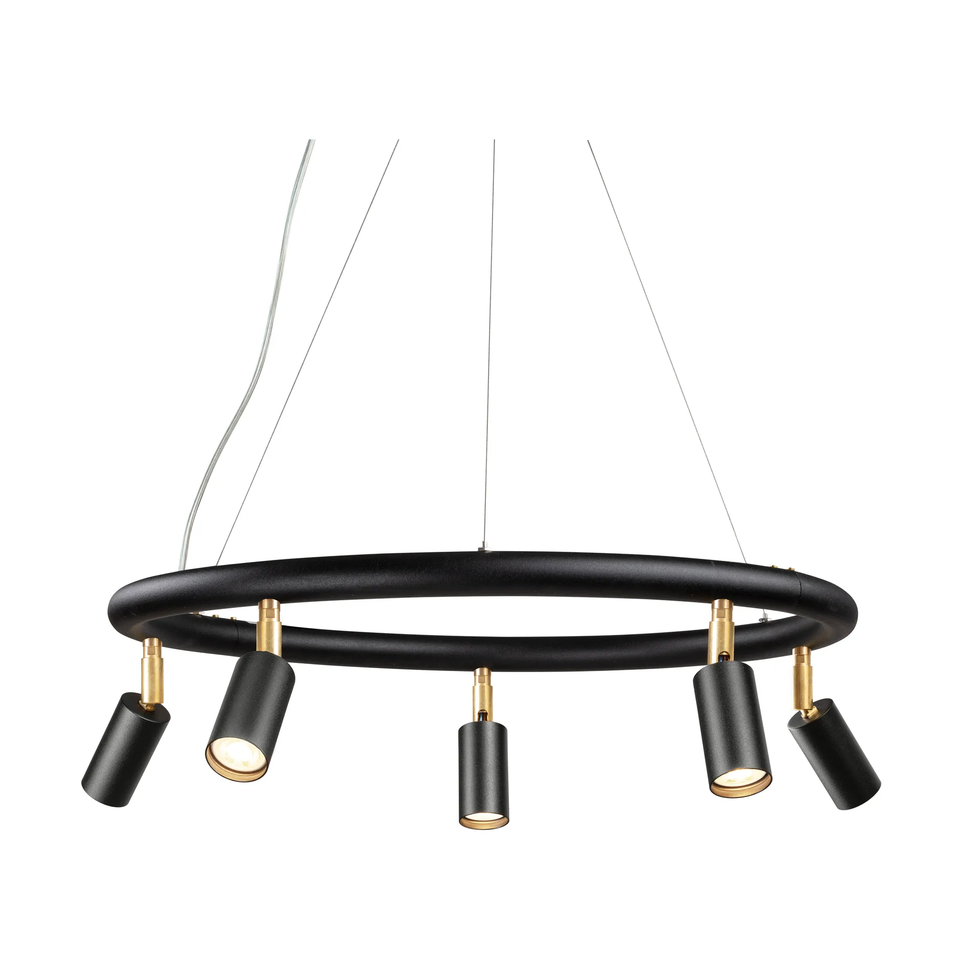 Lampada rotonda da parete e soffitto Ø60 cm Starlight, Nero verniciatura strutturata RAL 9005 Örsjö Belysning