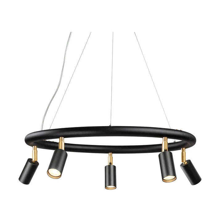 Lampada rotonda da parete e soffitto Ø60 cm Starlight - Nero verniciatura strutturata RAL 9005 - Örsjö Belysning
