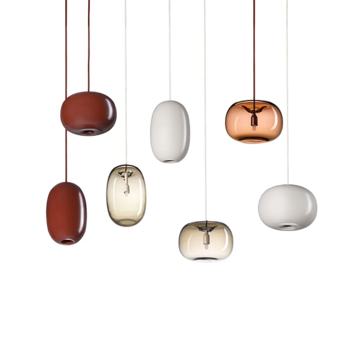 Lampadario Pebble, color sangue di bue, allungato, vetro Örsjö Belysning
