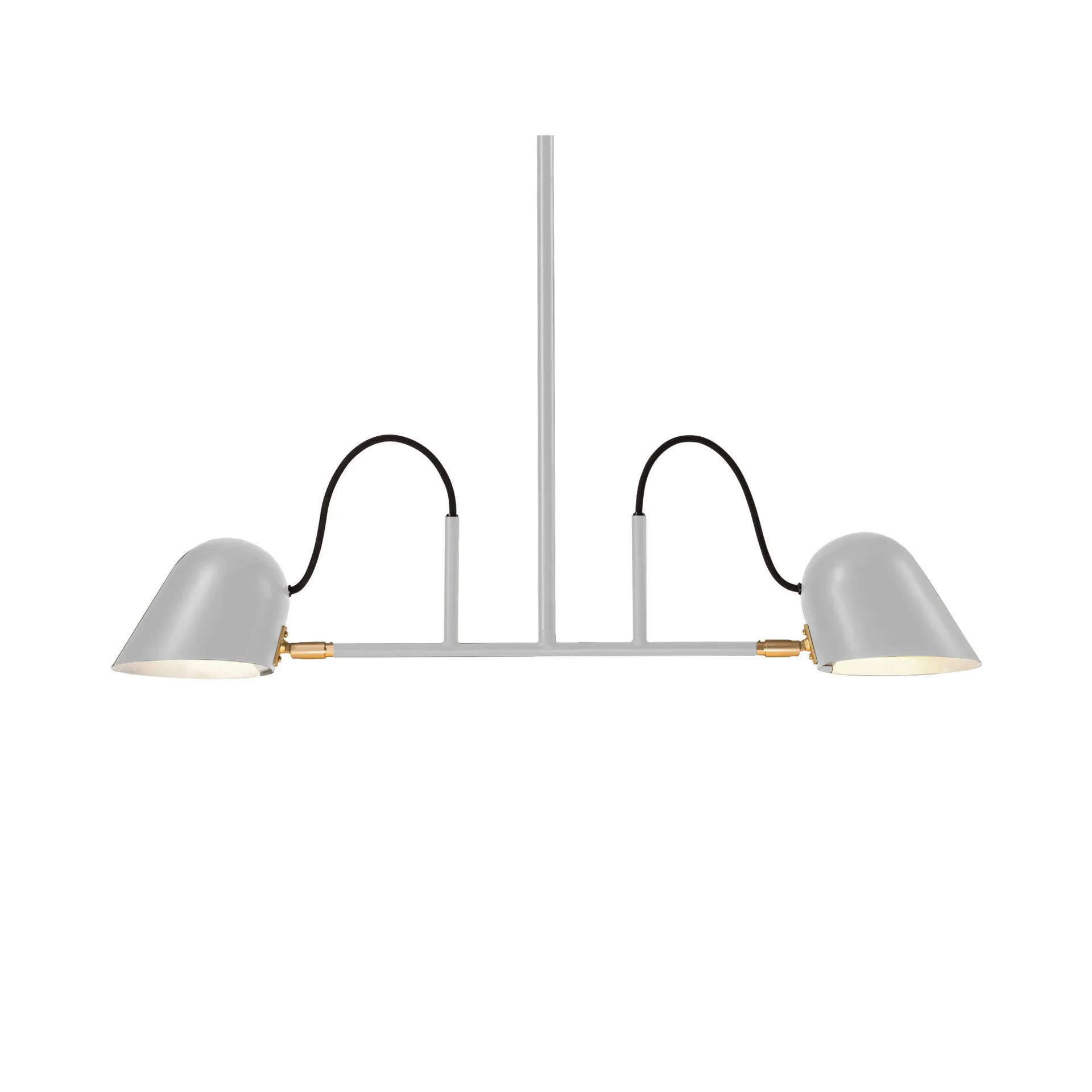 Lampadario Streck 1700, grigio intenso/ottone, montaggio fisso Örsjö Belysning