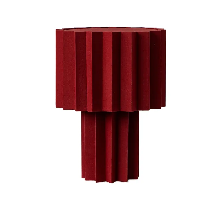 Plissé lampada da tavolo in tessuto - Rosso, 40,9 cm - Örsjö Belysning