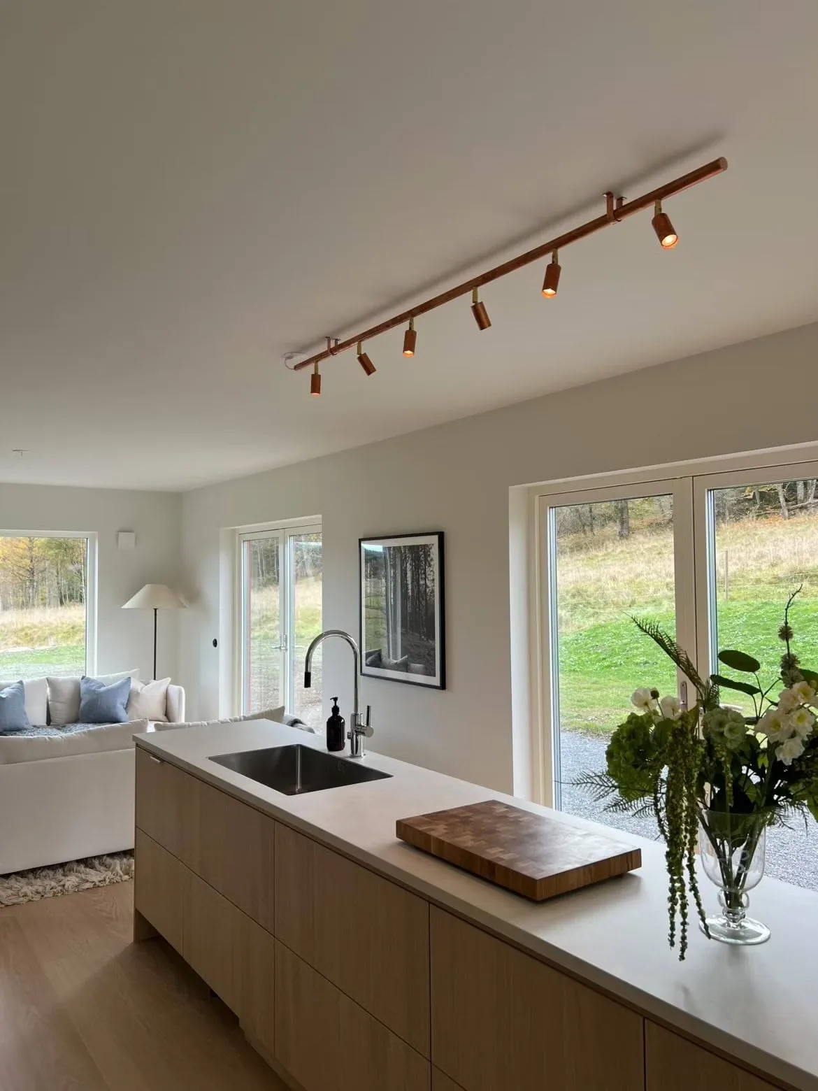 Star 6 lampada da parete e soffitto, Rame, 200 cm Örsjö Belysning
