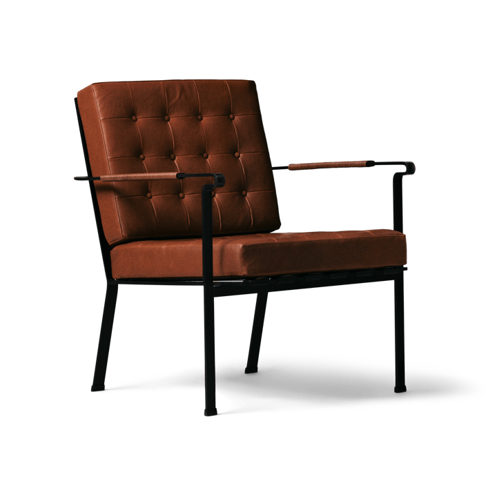 Poltrona con telaio nero Heather Chair - Cognac - OX Denmarq