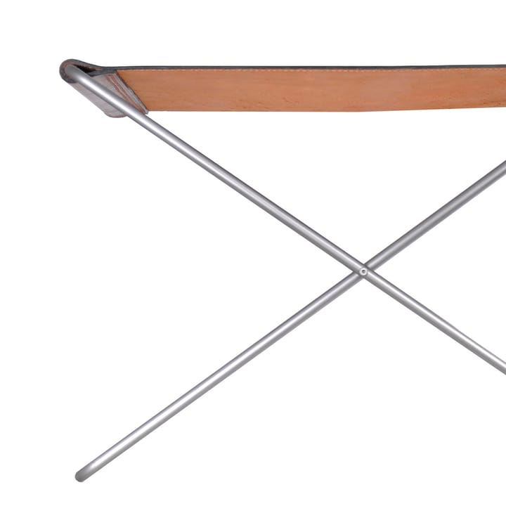 Sgabello OX Stool - cuoio color cognac, acciaio inox - OX Denmarq