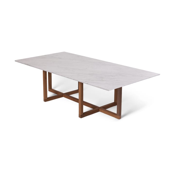 Tavolino da salotto Big Ninety 70x140 cm, base in rovere affumicato - Marmo bianco - OX Denmarq