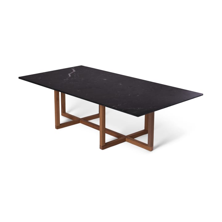 Tavolino da salotto Big Ninety 70x140 cm, base in rovere affumicato - Marmo nero - OX Denmarq