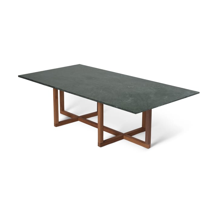 Tavolino da salotto Big Ninety 70x140 cm, base in rovere affumicato - Marmo verde - OX Denmarq