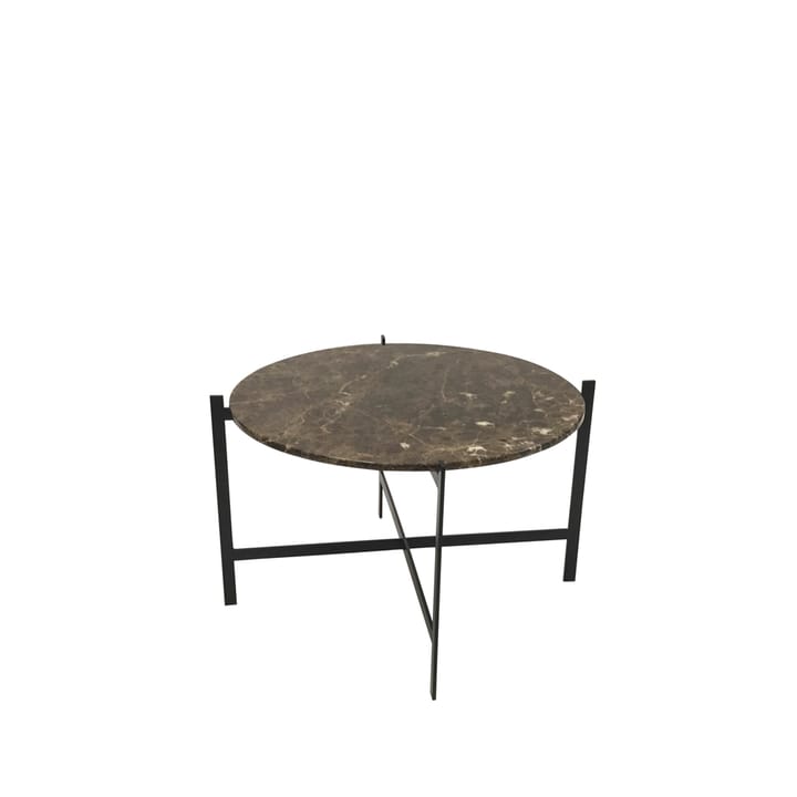 Tavolino Deck - marmo marrone, struttura laccata in nero - OX Denmarq