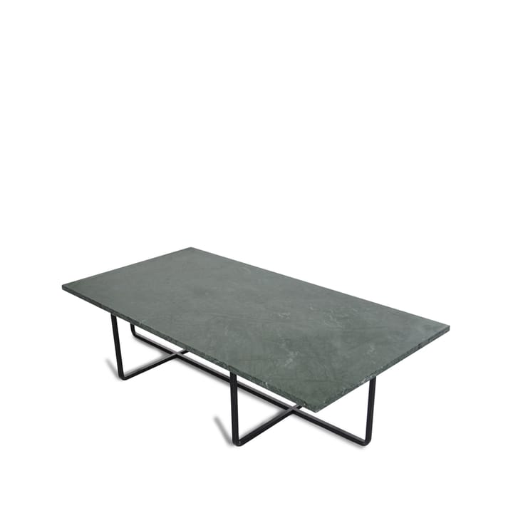 Tavolino rettangolare Ninety - marmo Indio, base nera - OX Denmarq