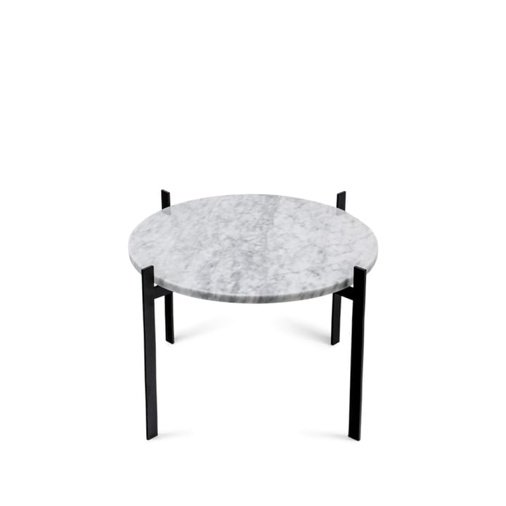 Tavolino Single Deck - marmo bianco, struttura nera - OX Denmarq