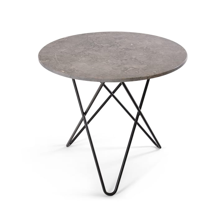 Tavolo da pranzo O Dining Table - marmo grigio, struttura laccata in nero - OX Denmarq