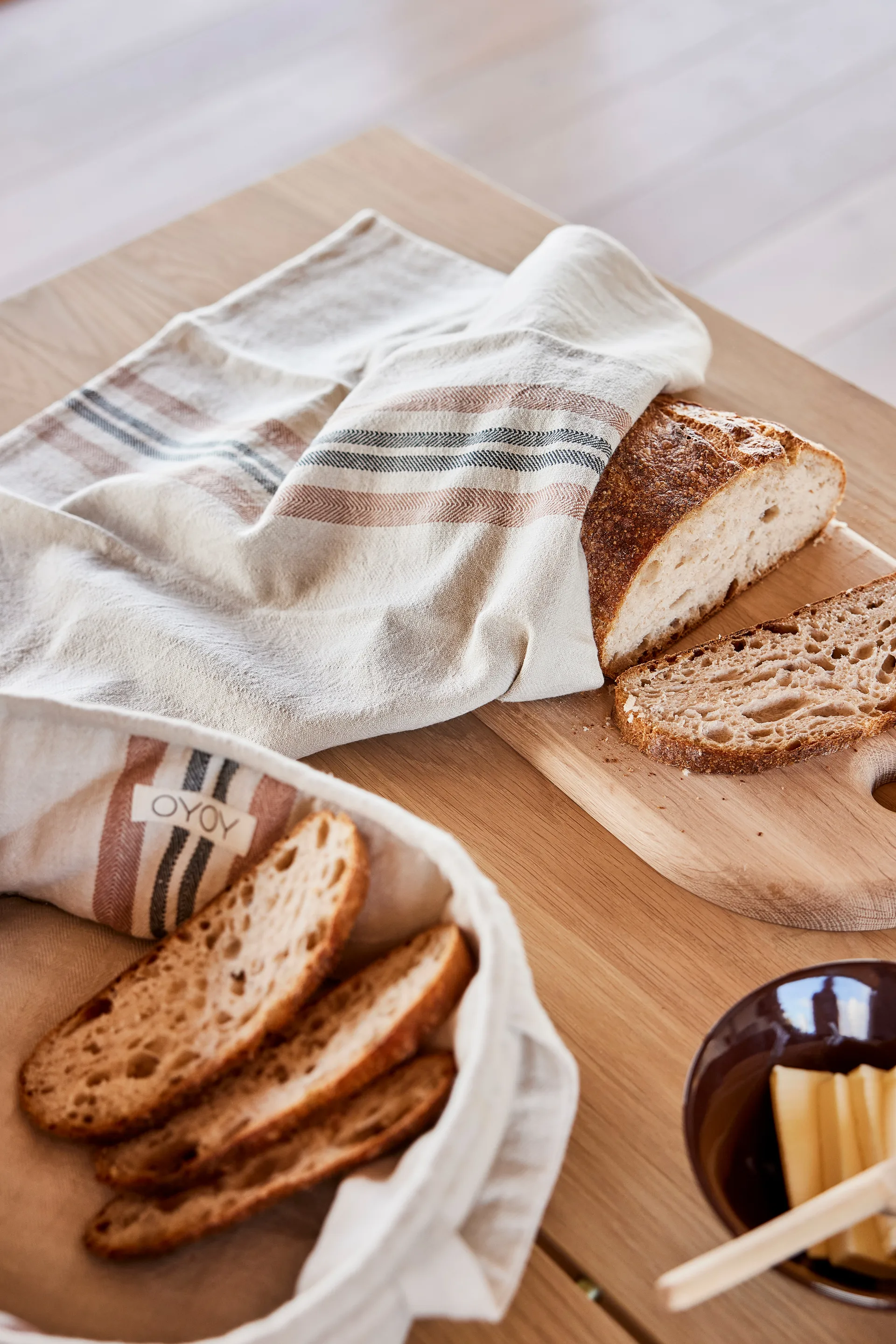 Asciugamano da cucina Linu confezione da 2, Caramello OYOY