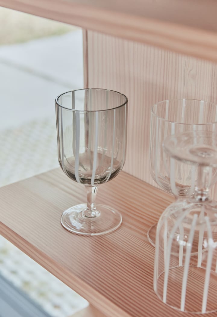 Bicchiere da vino Mizu confezione da 2 - Grigio-bianco - OYOY