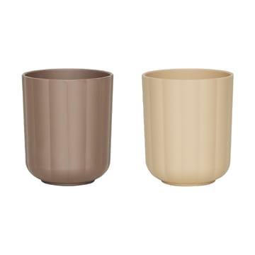 Bicchiere Pullo 2 pezzi - Taupe-vanilla - OYOY