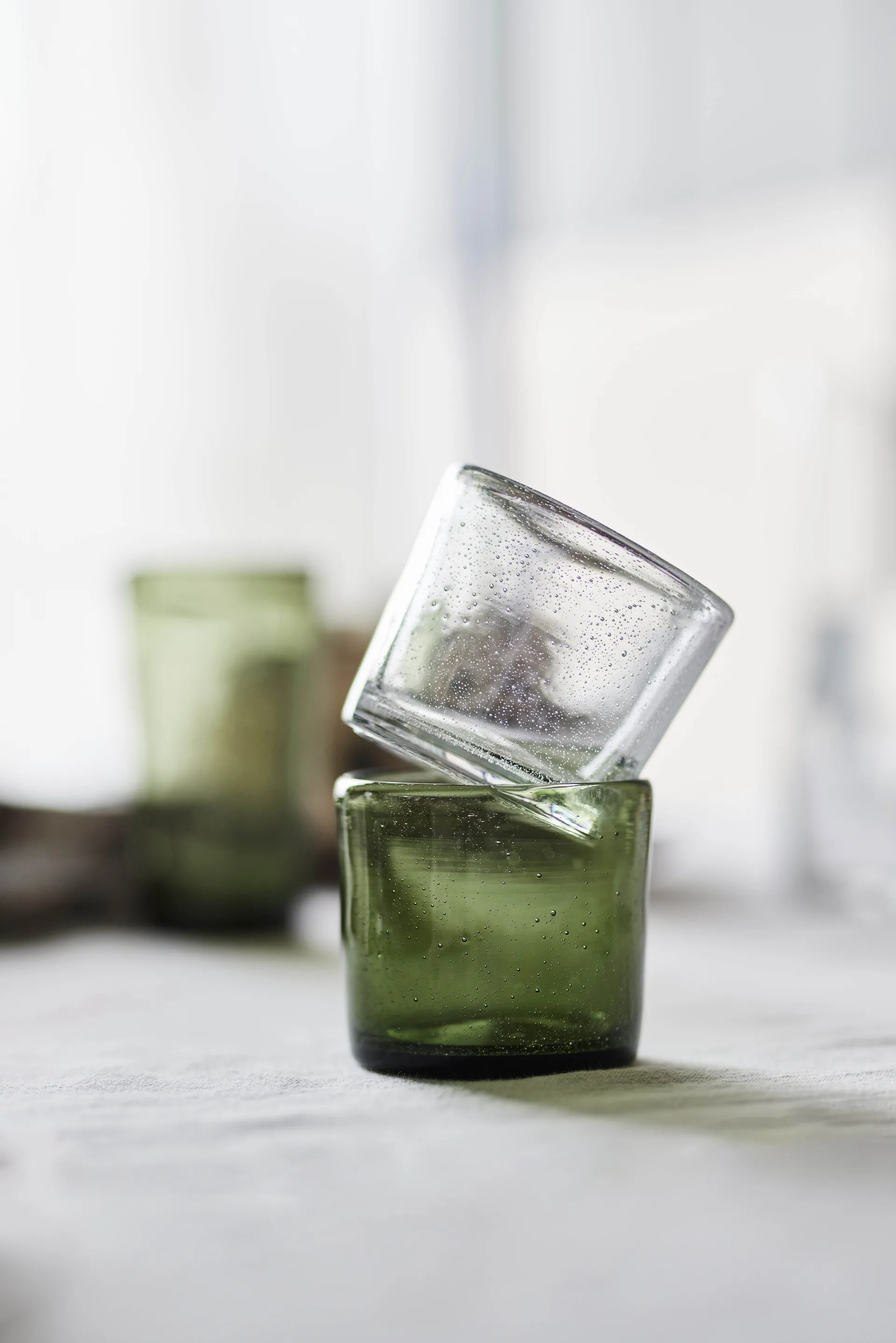 Bicchieri Kuki, confezione da 4, Verde OYOY