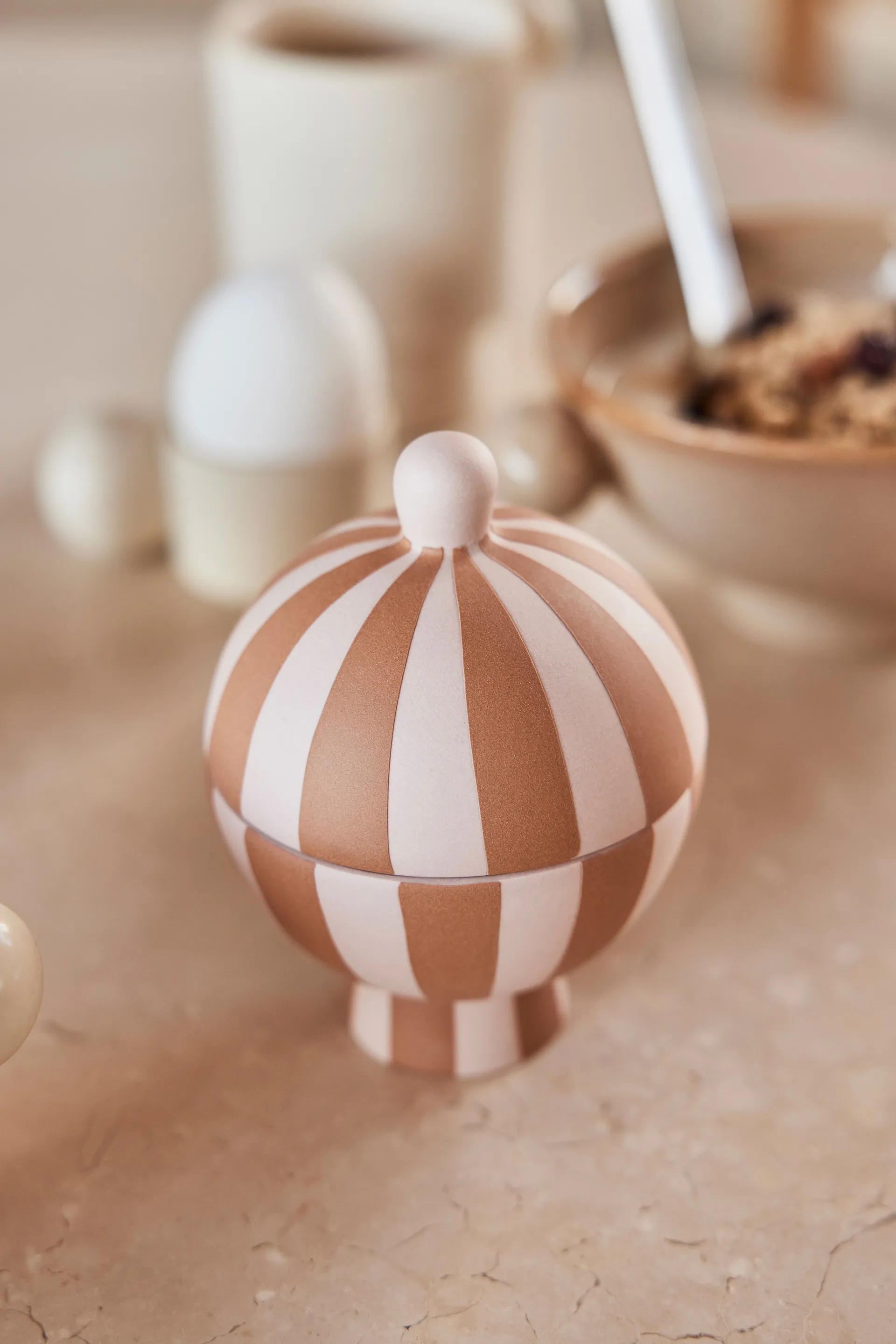 Bonbonnière Toppu, Caramello-rosa OYOY