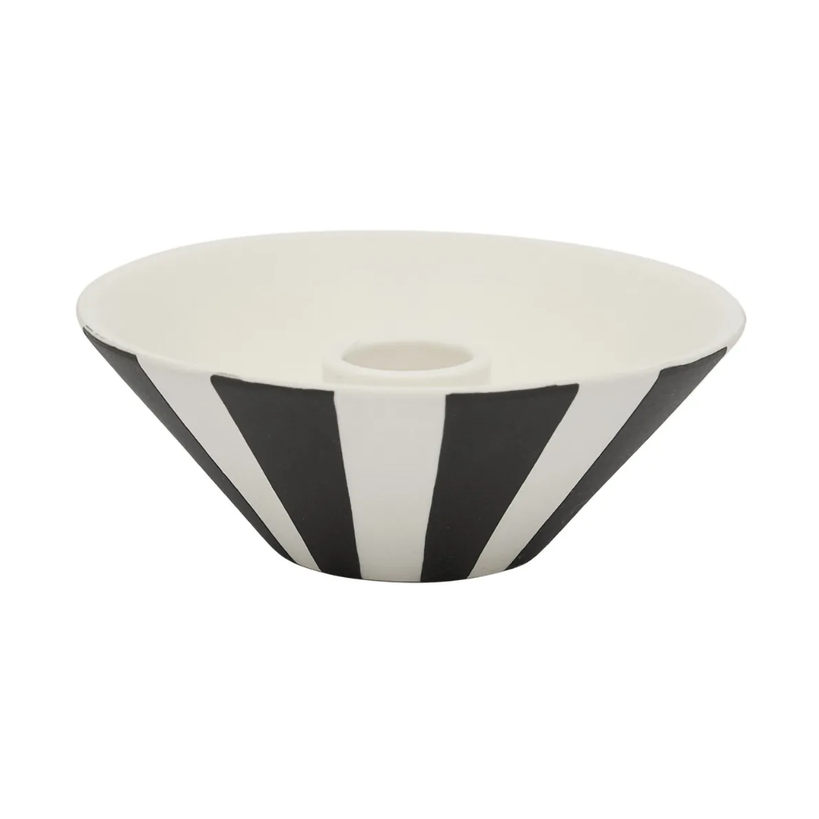 Candeliere basso Toppu 4 cm, Bianco-nero OYOY