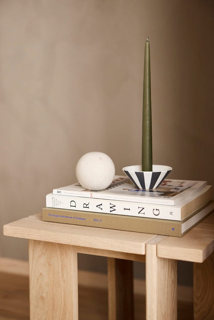 Candeliere basso Toppu 4 cm, Bianco-nero OYOY