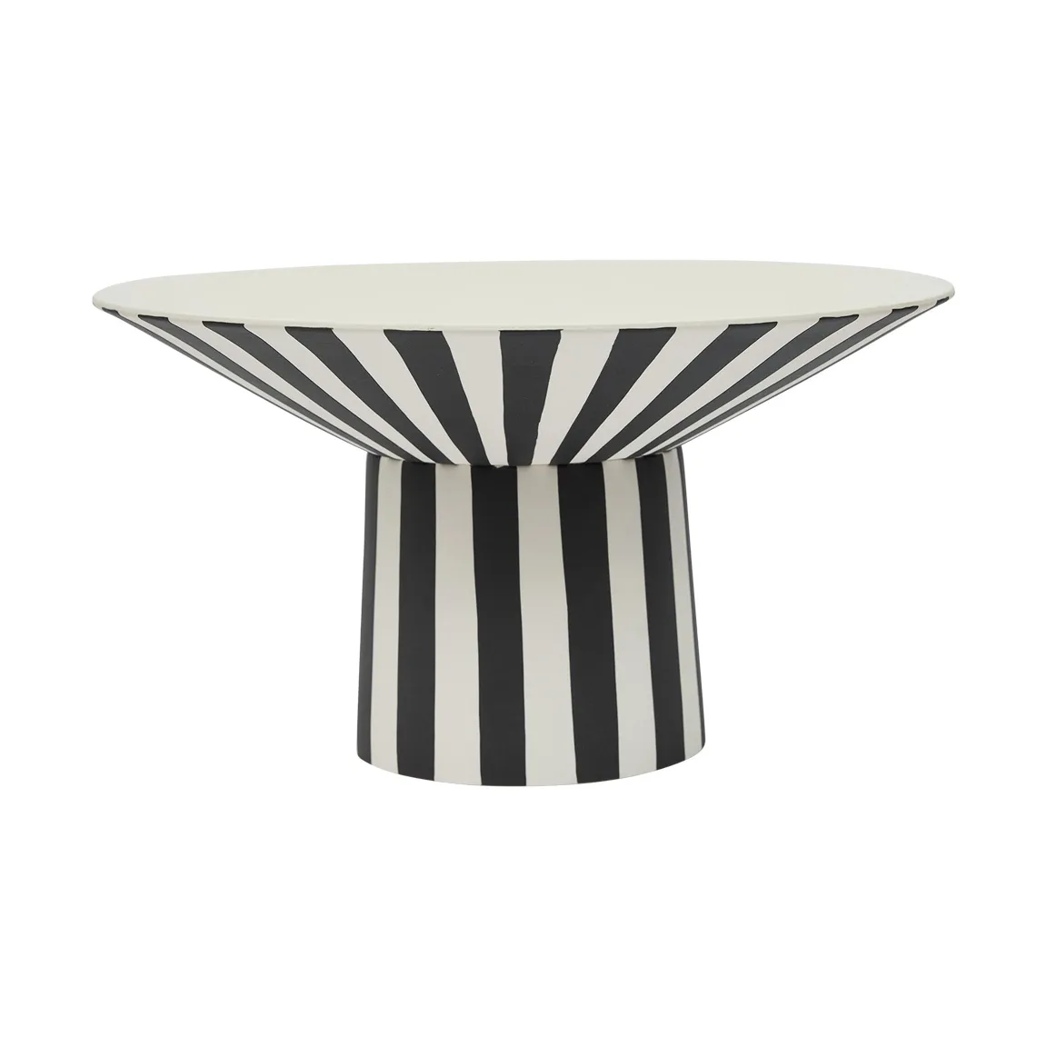 Centrotavola Toppu alto Ø30x17 cm, Bianco-nero OYOY