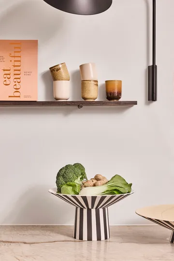 Centrotavola Toppu alto Ø30x17 cm - Bianco-nero - OYOY