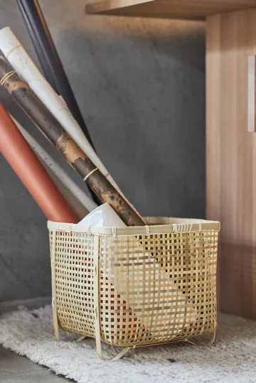 Cesto portaoggetti quadrato Sporta - Natura - OYOY