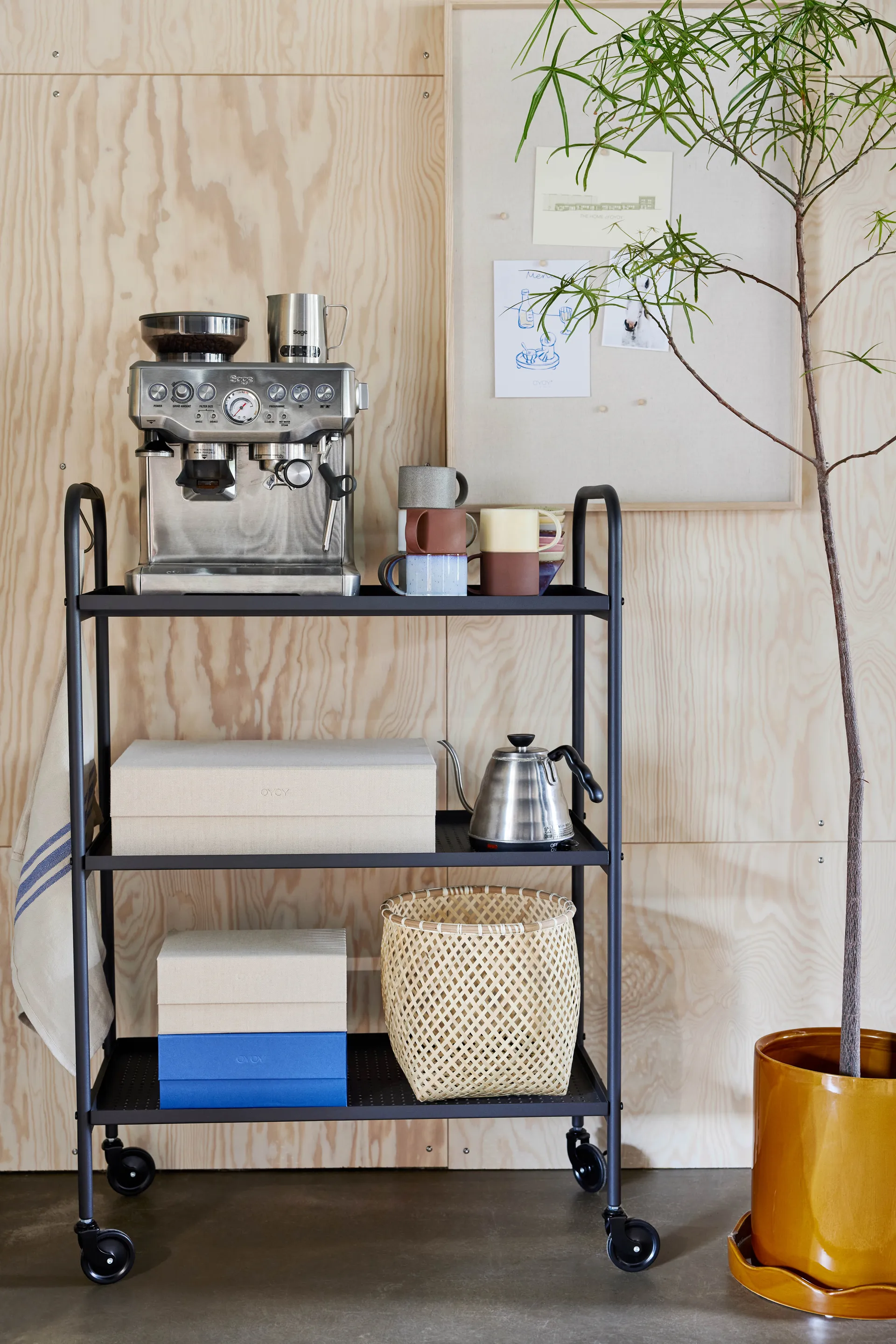 Cesto portaoggetti rotondo Sporta, Natura OYOY