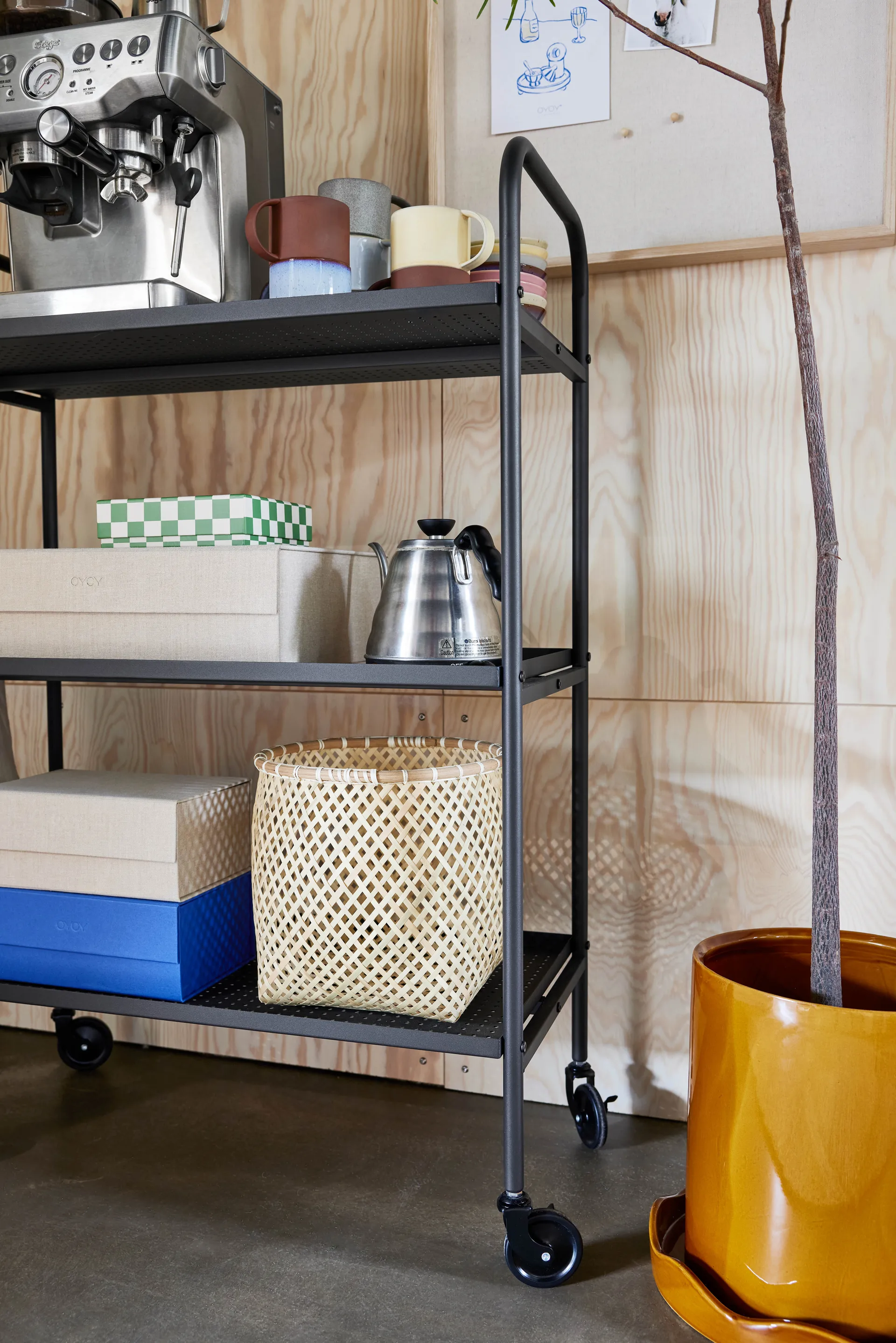 Cesto portaoggetti rotondo Sporta, Natura OYOY