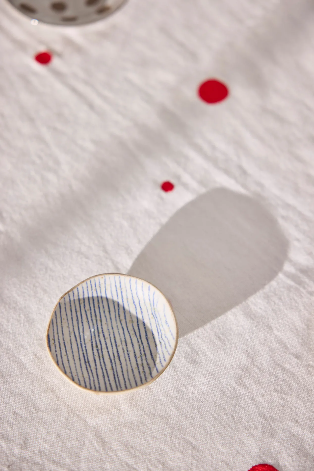 Ciotola mini Nori striped Ø8 cm confezione da 2, Clay-optic Blue OYOY