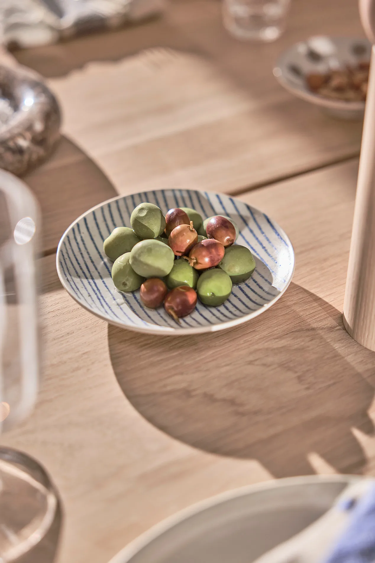 Ciotola piccola Nori striped Ø12,9 cm confezione da 2, Clay-optic Blue OYOY