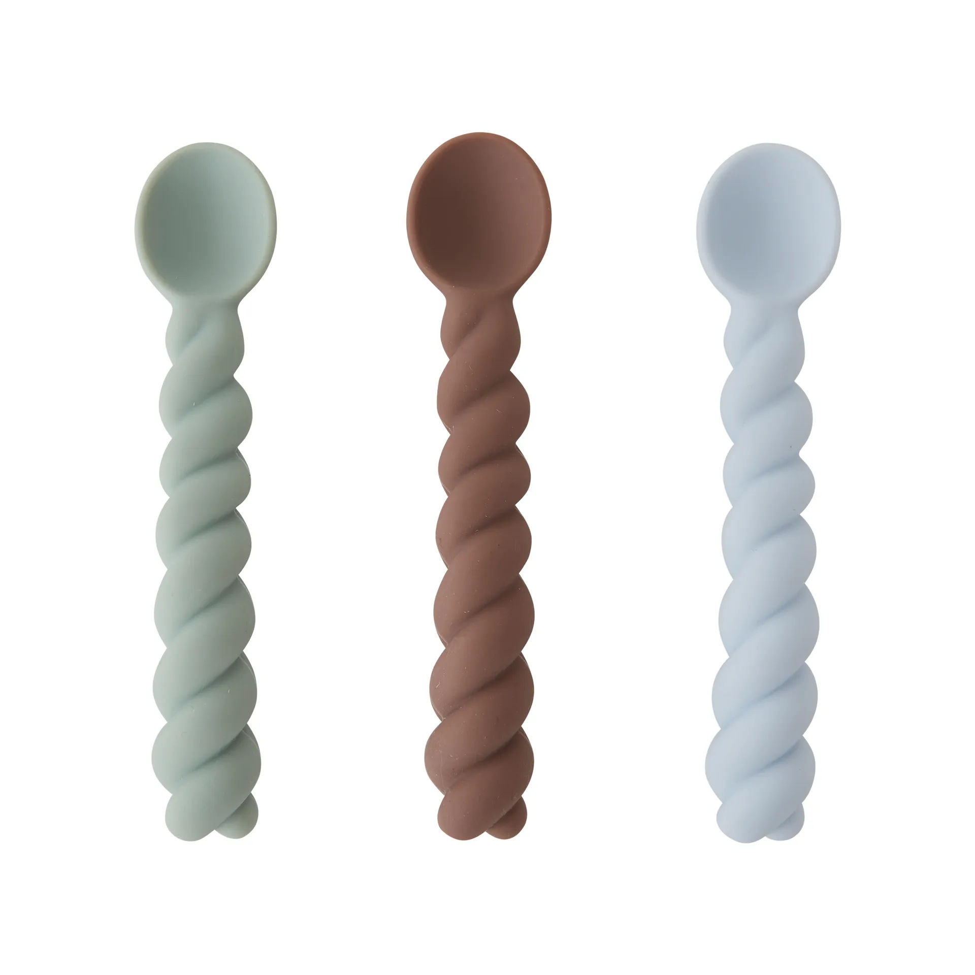 Cucchiaio Mellow confezione da 3, Dusty blue-taupe-pale mint OYOY