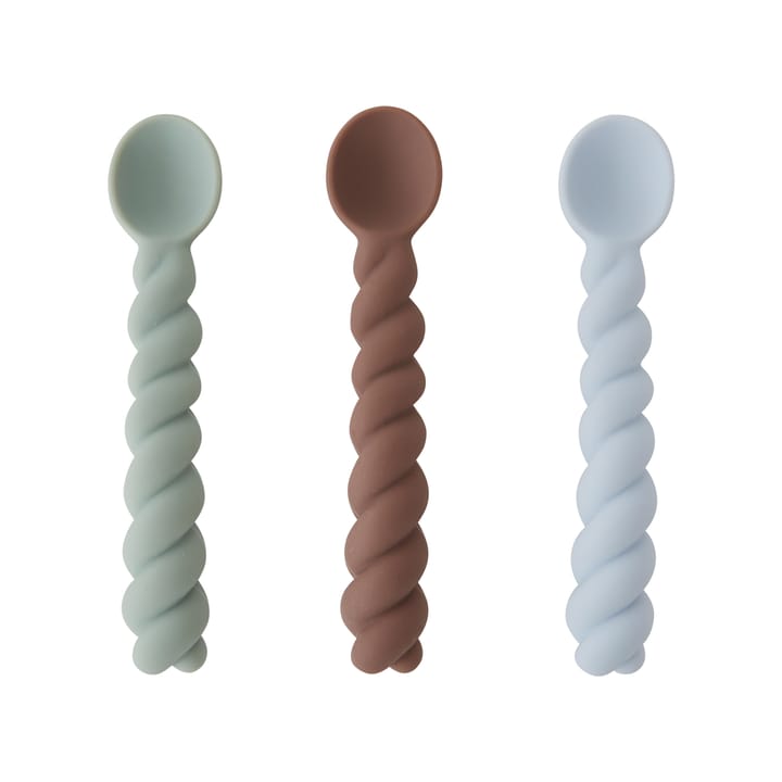 Cucchiaio Mellow confezione da 3 - Dusty blue-taupe-pale mint - OYOY