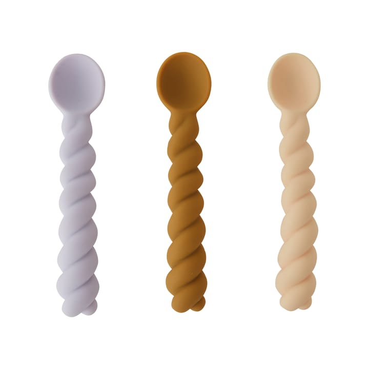 Cucchiaio Mellow confezione da 3 - Lavender-vanilla-light rubber - OYOY